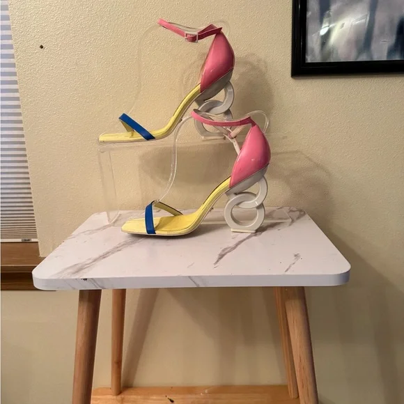 Kat Maconie Color Block Sculpture Pumps, EUC, Size 10